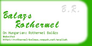 balazs rothermel business card