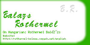 balazs rothermel business card